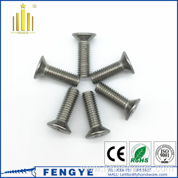 Titanium countersunk head cross machine screw